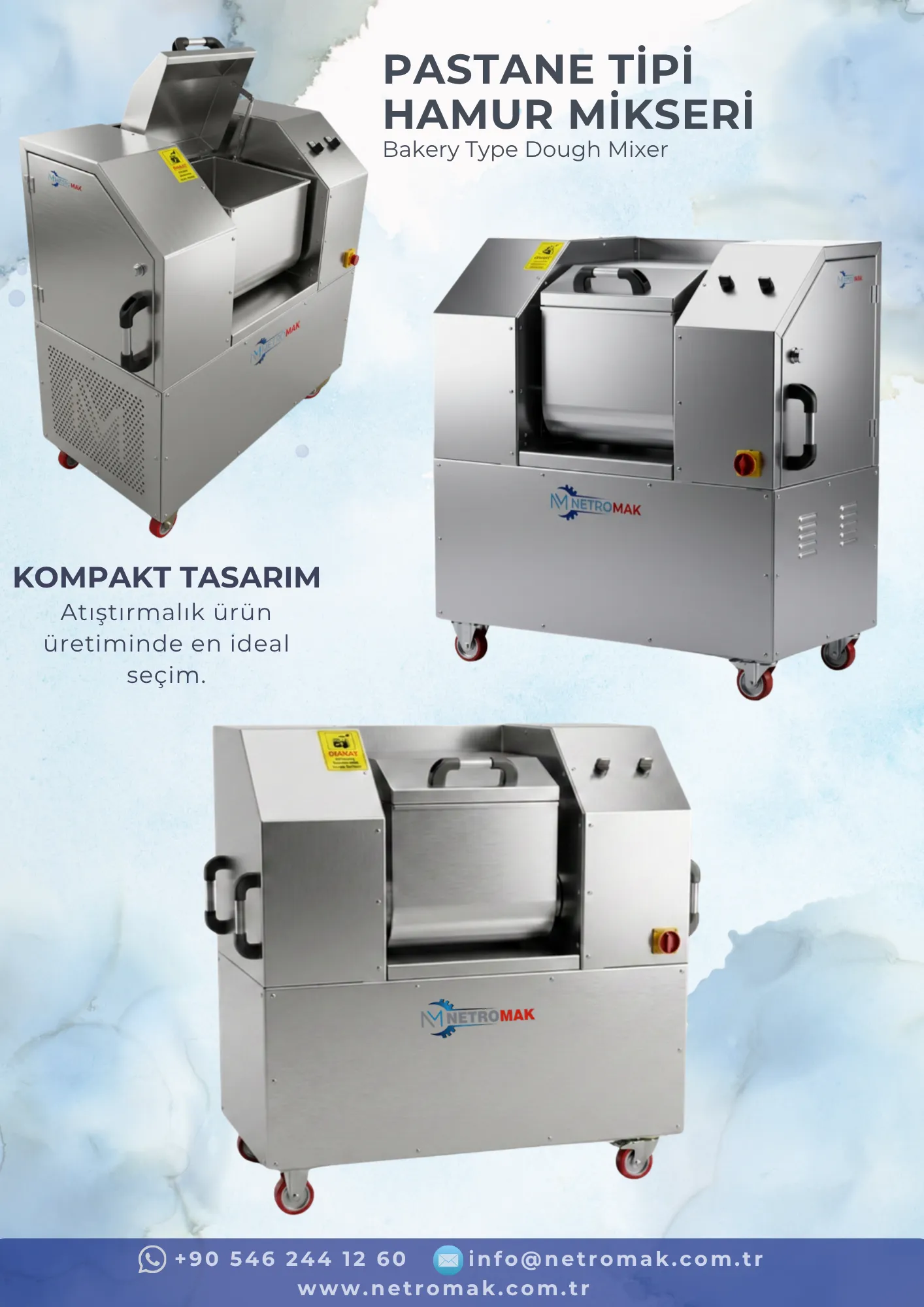 Pastane Tipi Hamur Mikseri